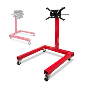 Vertlley Engine Stand 1250 lb.Heavy-Duty Steel Foldable Capacity 360-Degree Adjustable Mounting Red