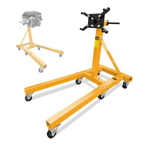 Vertlley Engine Stand 2000 lb.Heavy-Duty Steel Foldable Capacity 360-Degree Adjustable Mounting Yellow