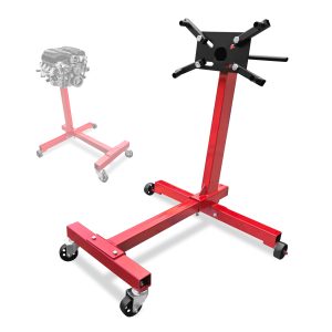 Vertlley Engine Stand 1000 lb.Heavy-Duty Steel Foldable Capacity 360-Degree Adjustable Mounting Red