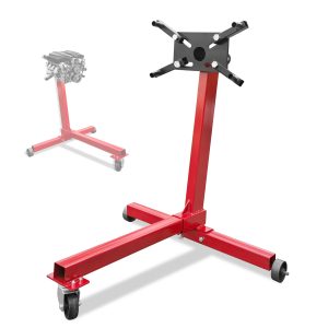 Vertlley Engine Stand 750 lb.Heavy-Duty Steel Foldable Capacity 360-Degree Adjustable Mounting Red